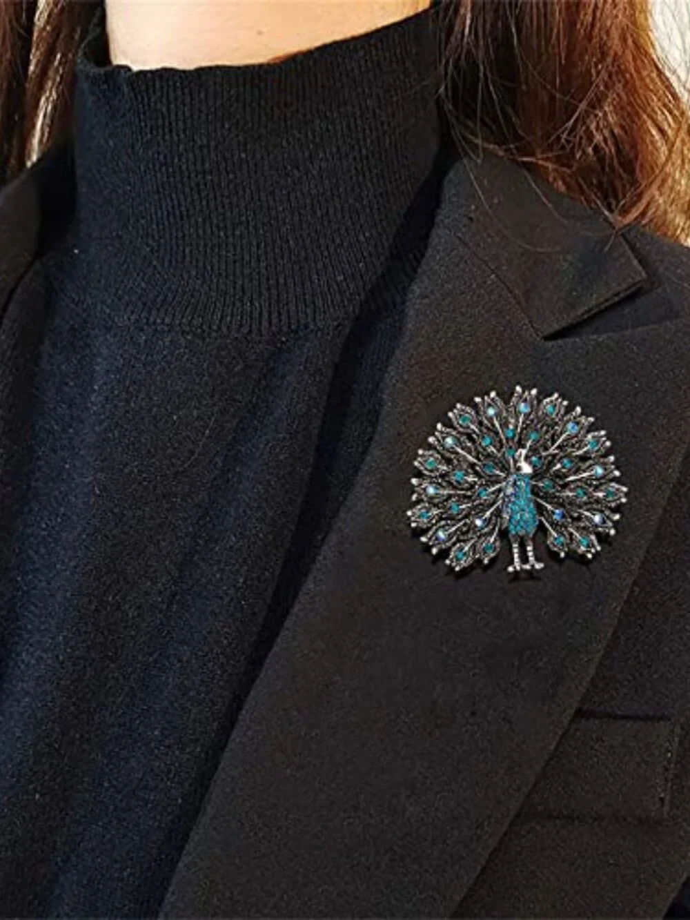 New‎ - Vintage Peacock Tails Brooch Pin for Women Girls Fashion